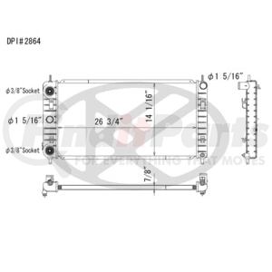 Koyorad A2864 Radiator Plastic Tank With Aluminum Core Radiator.