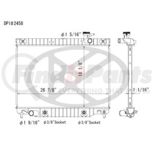 Koyorad A2458 Radiator Plastic Tank With Aluminum Core Radiator.