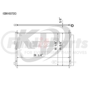 Koyorad CD010372 A/C Condenser All Aluminum Condenser