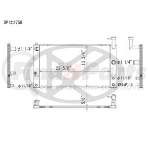 Koyorad A2758 Radiator Plastic Tank With Aluminum Core Radiator.