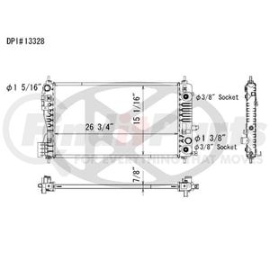 Koyorad A13328 Radiator Plastic Tank With Aluminum Core Radiator.