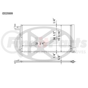 Koyorad CD320699 A/C Condenser All Aluminum Condenser