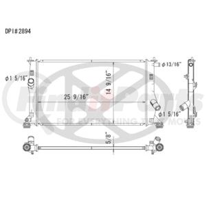 Koyorad A2894 Radiator Plastic Tank With Aluminum Core Radiator.