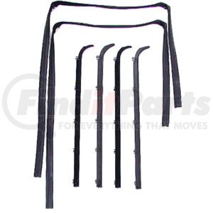 Precision Replacement Parts WFK211183V Door Window Belt Weatherstrip Weatherstrip, V Beltline Molding Kit for 1984-1990 Ford