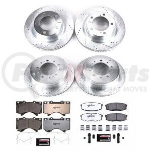 PowerStop Brakes K281336 Disc Brake Kit Z36 Truck and SUV Carbon-Fiber Ceramic Brake Pad and Drilled & Slotted Rotor Kit