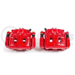 PowerStop Brakes S1948A Disc Brake Caliper Set Red Powder Coated Calipers