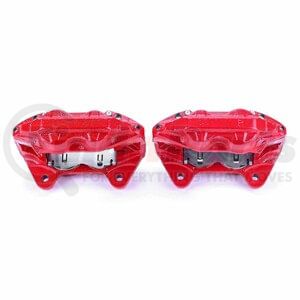PowerStop Brakes S2768 Disc Brake Caliper Set Red Powder Coated Calipers