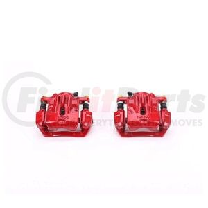 PowerStop Brakes S3224 Disc Brake Caliper Set Red Powder Coated Calipers