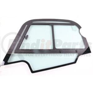 JCB 332/X3295 Window Glass Flat Hardened Window Glass, Green Tinted, 3 Holes, fits Skid Steer Models