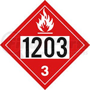 JJ Keller 3388 Hazmat Placard 10.75 Inch Vinyl Class 3 Flammable Liquid 1203 Hazardous Material Shipping Placard
