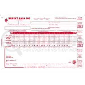 JJ Keller 8525 On-Board Diagnostics Reference Book Driver's Daily Log Book w/Detailed DVIR, 2-Ply, w/Carbon, w/Recap - Stock