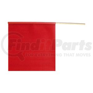 Ancra 49893-10 Safety Flag Safety Flag - 18 in. x 18 in., Fluorescent Red Mesh, with Wooden Dowel Rod
