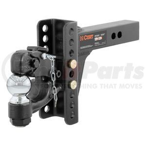 45907 by CURT MANUFACTURING - Adjustable Channel Mount with 2-5/16in. Ball/Pintle (2in. Shank; 13;000 lbs.)