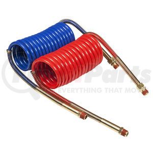 81-0015-H by GROTE - 15' Air Coiled Set w/ 12" Leads, Brass Handle And Red/Blue Glad Hands