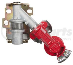 81-0011-45R by GROTE - Gladhand, 45 Degree, Service Swinger, Red, S/S Plate, W/Filter, Polyseal