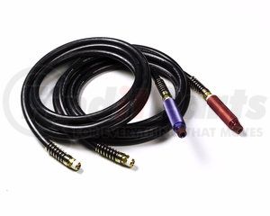 81-0112-GRB by GROTE - 12', Rubber Air Hose; Black With Red/Blue Anodized Grips, Pair
