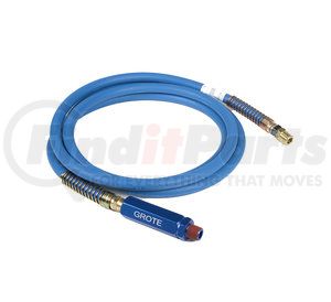 81-0112-BGB by GROTE - 12', Blue Rubber Air Hose With Blue Anodized Grip
