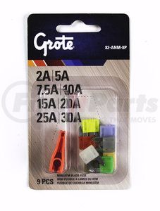82-ANM-8P by GROTE - Miniature Blade Fuse Assortment & Puller, 9 Pk