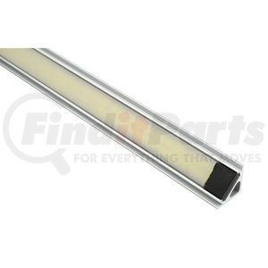 61R70 by GROTE - Light Channel Strip Light - 34.02 in., LED, White, Opaque Lens, 12V, Angle Extrusion, Clip Mount
