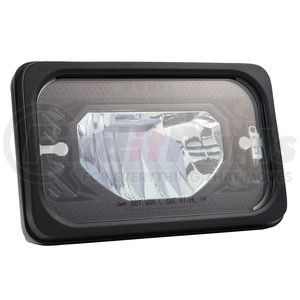 64J61-5 by GROTE - Headlight - Clear Lens, Black Housing, Heated, 4" x 6" Sealed Beam