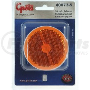40073-5 by GROTE - 21/2" Round Stick-On Reflectors, Amber