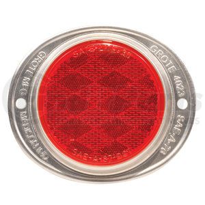 40232-3 by GROTE - RFLCTR, 3"LENS, RED, ALUM, 2-HOLE MNT, BULK