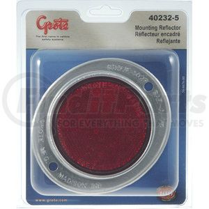 40232-5 by GROTE - Aluminum Two-Hole Mounting Reflectors, Red