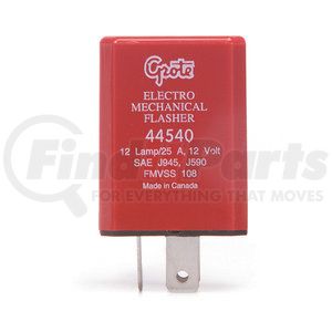 44540 by GROTE - 3 Pin Flasher - 12 Light Electromechanical (Pilot)