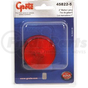 45822-5 by GROTE - CLR/MKR, 2",RED,SLD,W/OPTIC LENS,RETAIL