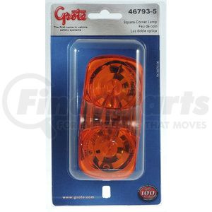 46793-5 by GROTE - Two-Bulb Square-Corner Clearance Marker Lights, Duramold