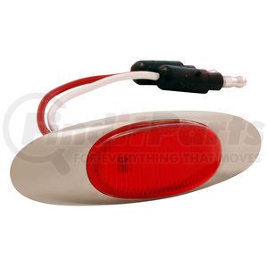 47952 by GROTE - MicroNova® LED Clearance / Marker Light - Red, with Chrome Bezel
