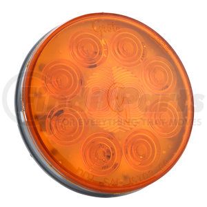 52093 by GROTE - SuperNova® 4" 10-Diode Pattern LED Stop / Tail / Turn Light - Grommet Mount, Male Pin, Auxiliary Turn