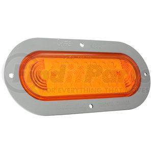 53593 by GROTE - SuperNova Oval LED Stop / Tail / Turn Light - Gray Theft-Resistant Flange, Male Pin