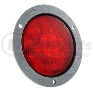 53272-3 by GROTE - SuperNova® 4" 10-Diode Pattern LED Stop / Tail / Turn Light - Gray Theft-Resistant Flange, Male Pin, Multi Pack