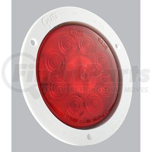 53282 by GROTE - SuperNova Stop/Tail/Turn Light, 4 in., 10-Diode Pattern, LED, White Theft-Resistant Flange, Male