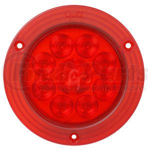 54622 by GROTE - SuperNova Stop/Tail/Turn Light, 4 in., 10-Diode Pattern, LED, Integrated Flange, Male Pin