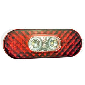54682 by GROTE - LED Stop Tail Turn Light - 6", Oval, w/ Integrated Back-up, Female Pin Termination