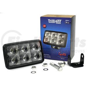 63751-5 by GROTE - Trilliant® Mini LED WhiteLight™ Work Light - Hardwired, Trapezoid - Clear, 24V, Multi Pack
