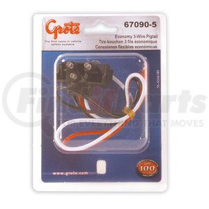 67090-5 by GROTE - PIGTAIL,ECONO,3 WIRE,90 DEG, RETAIL PACK