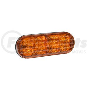 78190 by GROTE - 6" Oval LED Strobe Lights with S-Link Synchronization, Amber / Blue w/ Clear Lens