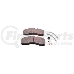 790-22008 by HALDEX - Air Disc Brake Pad Kit - HX65 Brake Pads and Hardware, For use on ModulX® Air Disc Brake