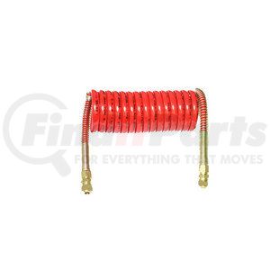 11960 by HALDEX - Midland Trailer Connector Kit - Air Coil, Red, 12 ft., 0.5 in. Thread, 6 in. Pigtail Length
