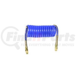11961 by HALDEX - Midland Trailer Connector Kit - Air Coil, Blue, 12 ft., 0.5 in. Thread, 6 in. Pigtail Length