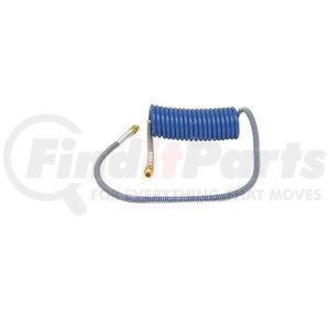 11973 by HALDEX - Midland Trailer Connector Kit - Air Coil, Blue, 20 ft., 1/2 in. Thread, 48 in. (Tractor) and 12 in. (Trailer) Pigtail Length