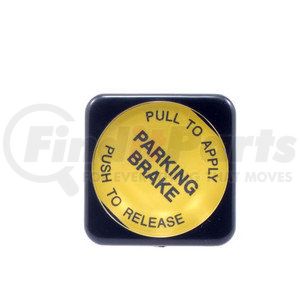 12509 by HALDEX - Parking Brake Control Knob - Yellow, 1/4"- 28, For Threaded Type Push-Pull Valve