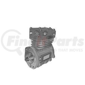 109111X by HALDEX - LikeNu Tu-Flo® TF750 Air Brake Compressor - Remanufactured, Flange Mount, Engine Driven, Water Cooling