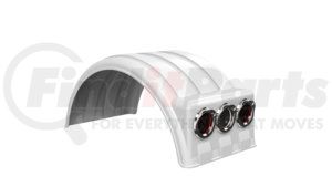 10001785 by MINIMIZER - Dual Fender for 19.5 Tire White (Light Box)