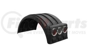 10001779 by MINIMIZER - Dual Fender for 19.5 Tire Black (Light Box)