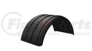 10001770 by MINIMIZER - Dual Fender for 19.5 Tire Diamond Plate Black