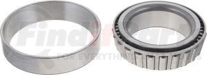 JM207049A/JM207010 by NTN - Cone and Cup; 2.1654 in. Inside Diameter, 3.7402 in. Outside Diameter, 1.1417 in. Width, Single Row, Case Carburized Steel
